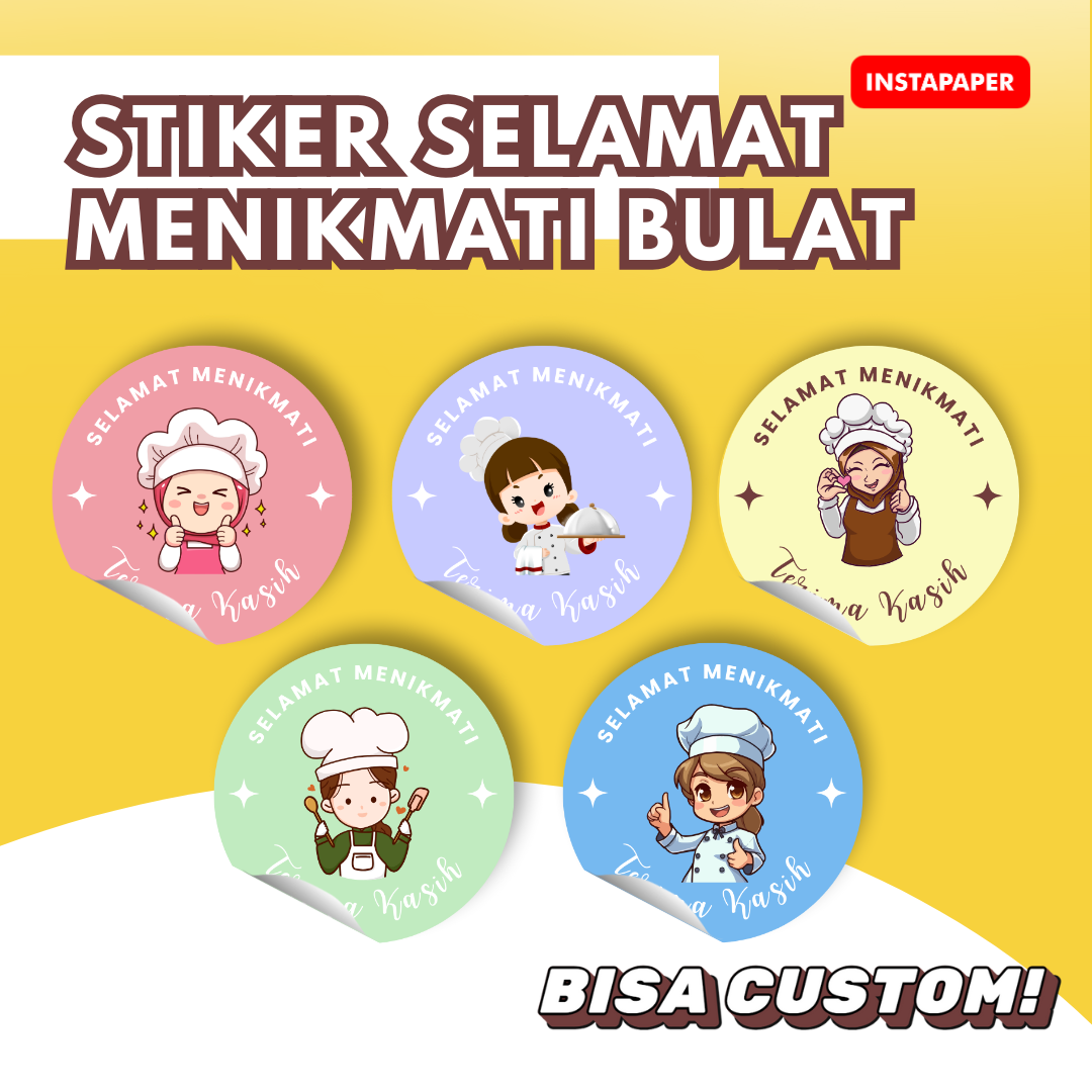 Sticker SELAMAT MENIKMATI isi 100